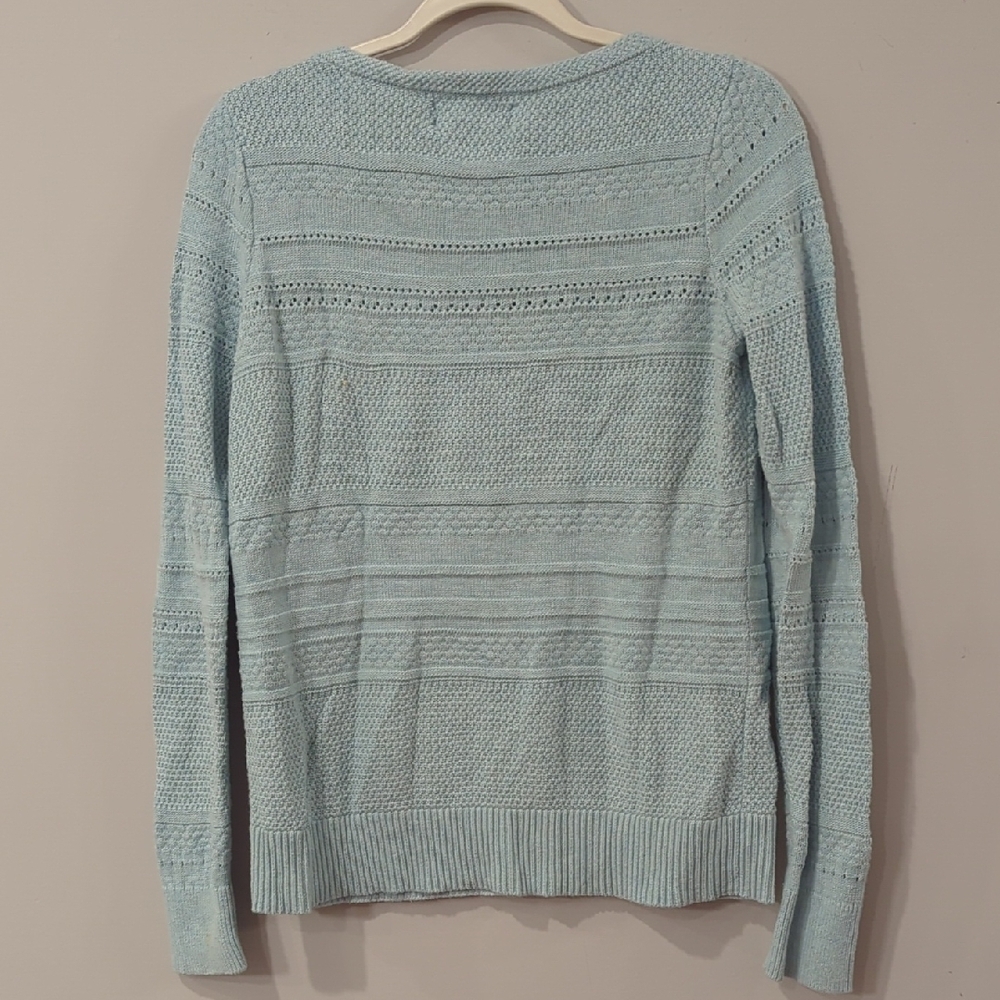 LOFT Soft Sky Blue Crew Neck Sweater‎ image 5